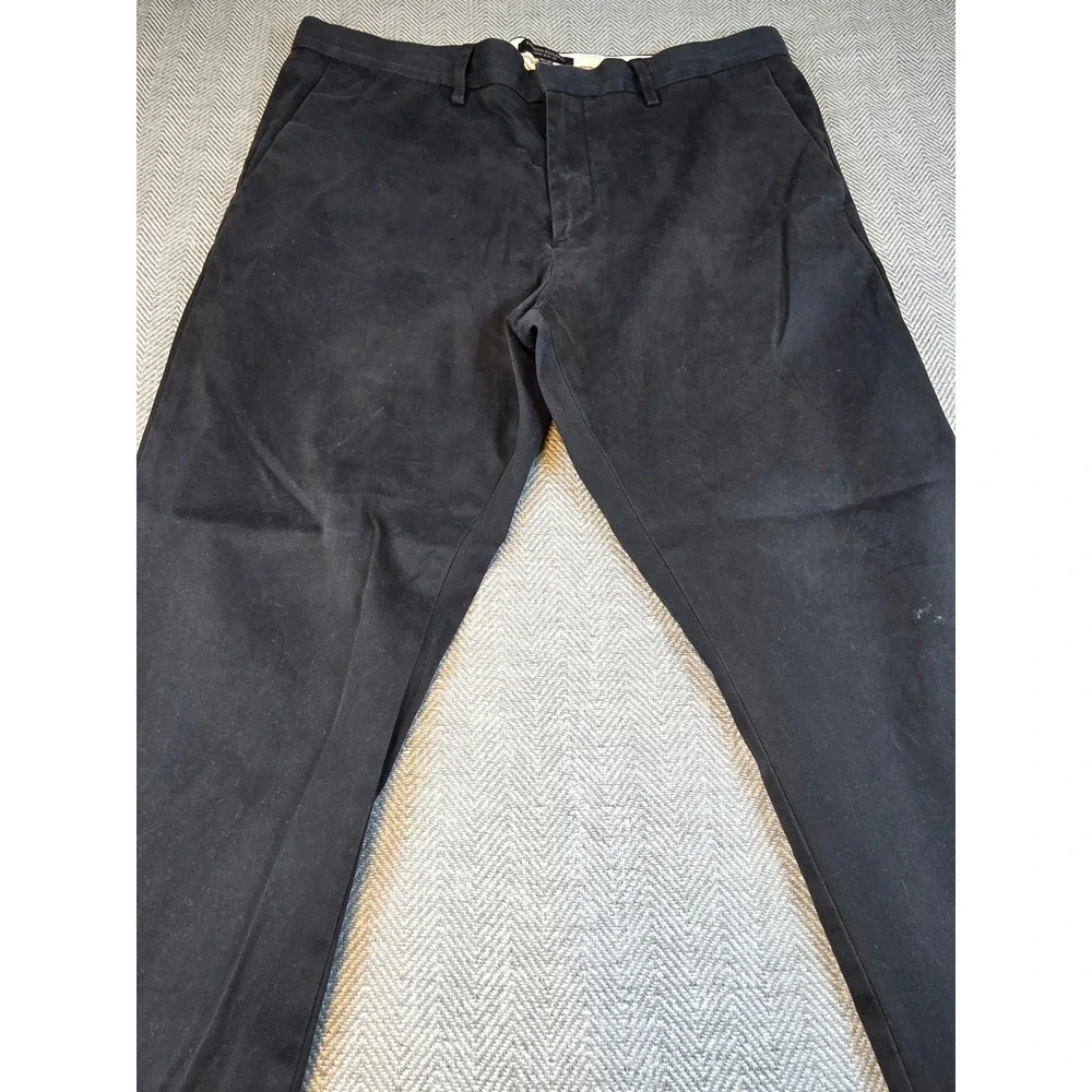 Banana Republic Aiden Slim Fit Chino Pants Mens 36x30 Navy Blue Cotton Stretch